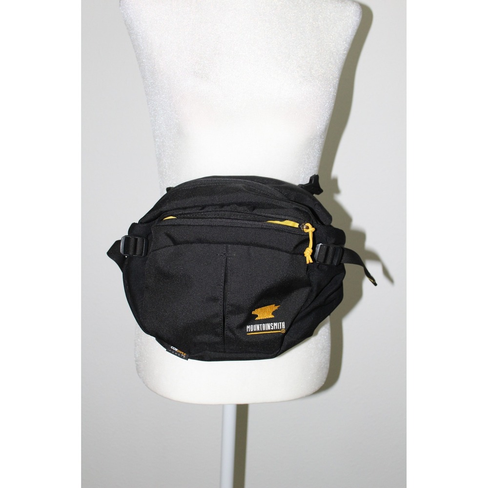 Mountainsmith Tour Lumbar Pack Black Yellow Cordura Waist Bag Hiking Hip Pack